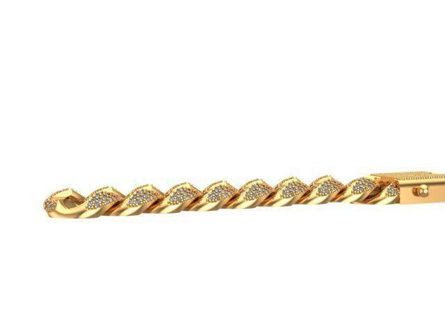 cuban chain or necklace diamond zx001 stl 3D model_8
