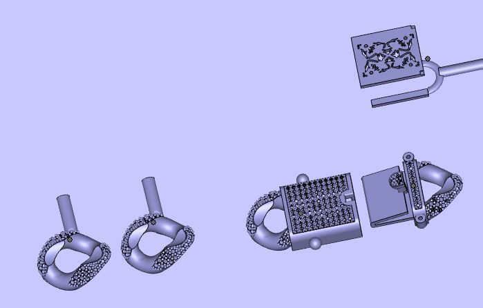 cuban chain or necklace diamond zx001 stl 3D model_10