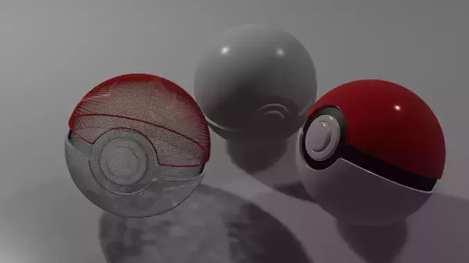 Pokeballs three pokemon balls