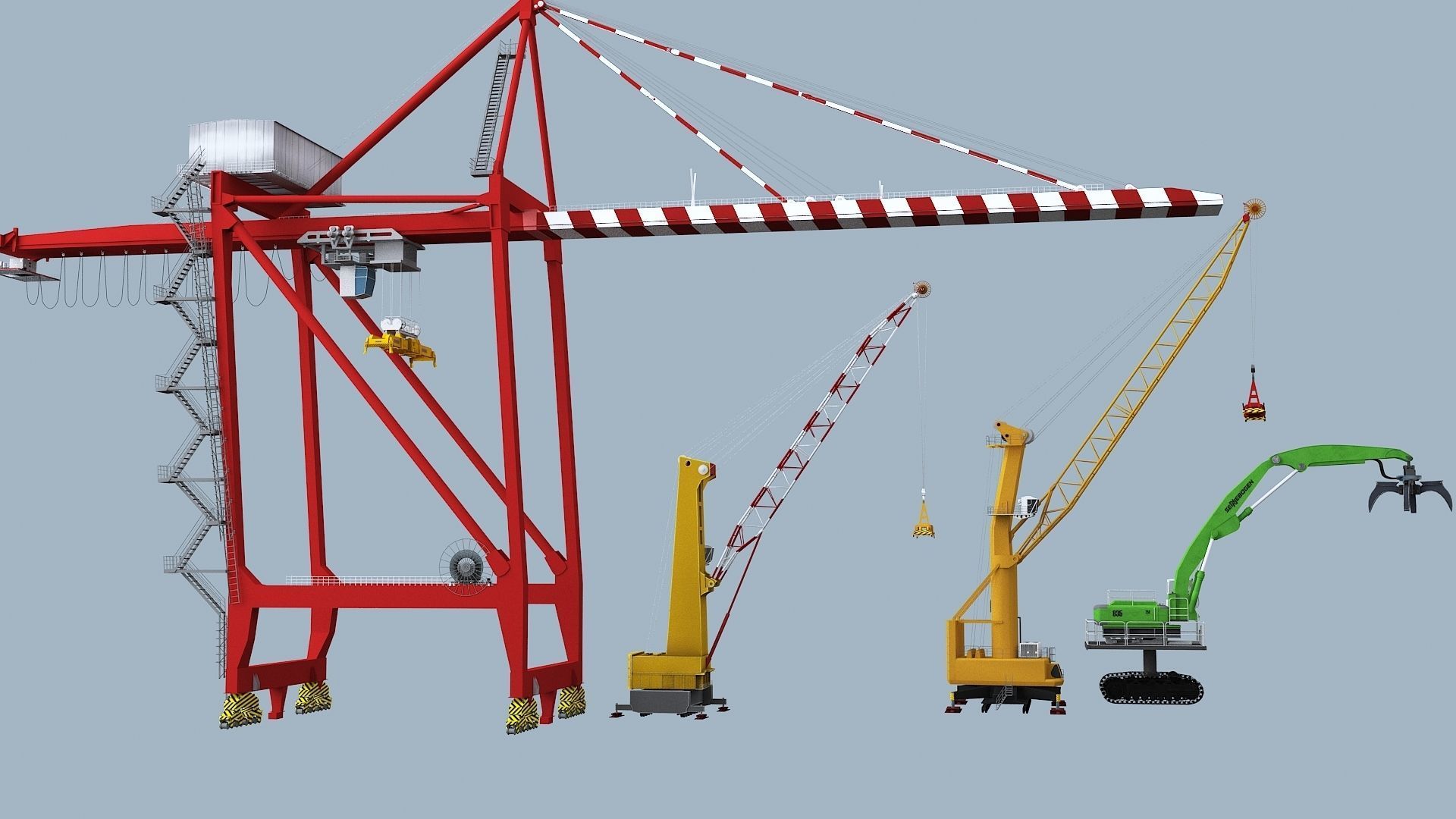 Crane  models  Low-poly 3D model_1