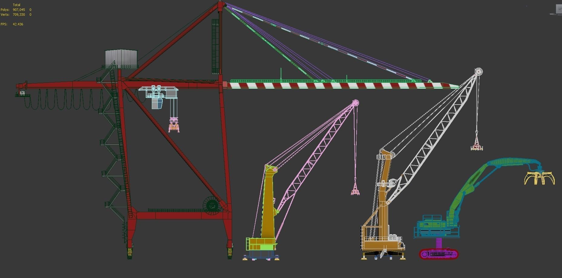 Crane  models  Low-poly 3D model_14