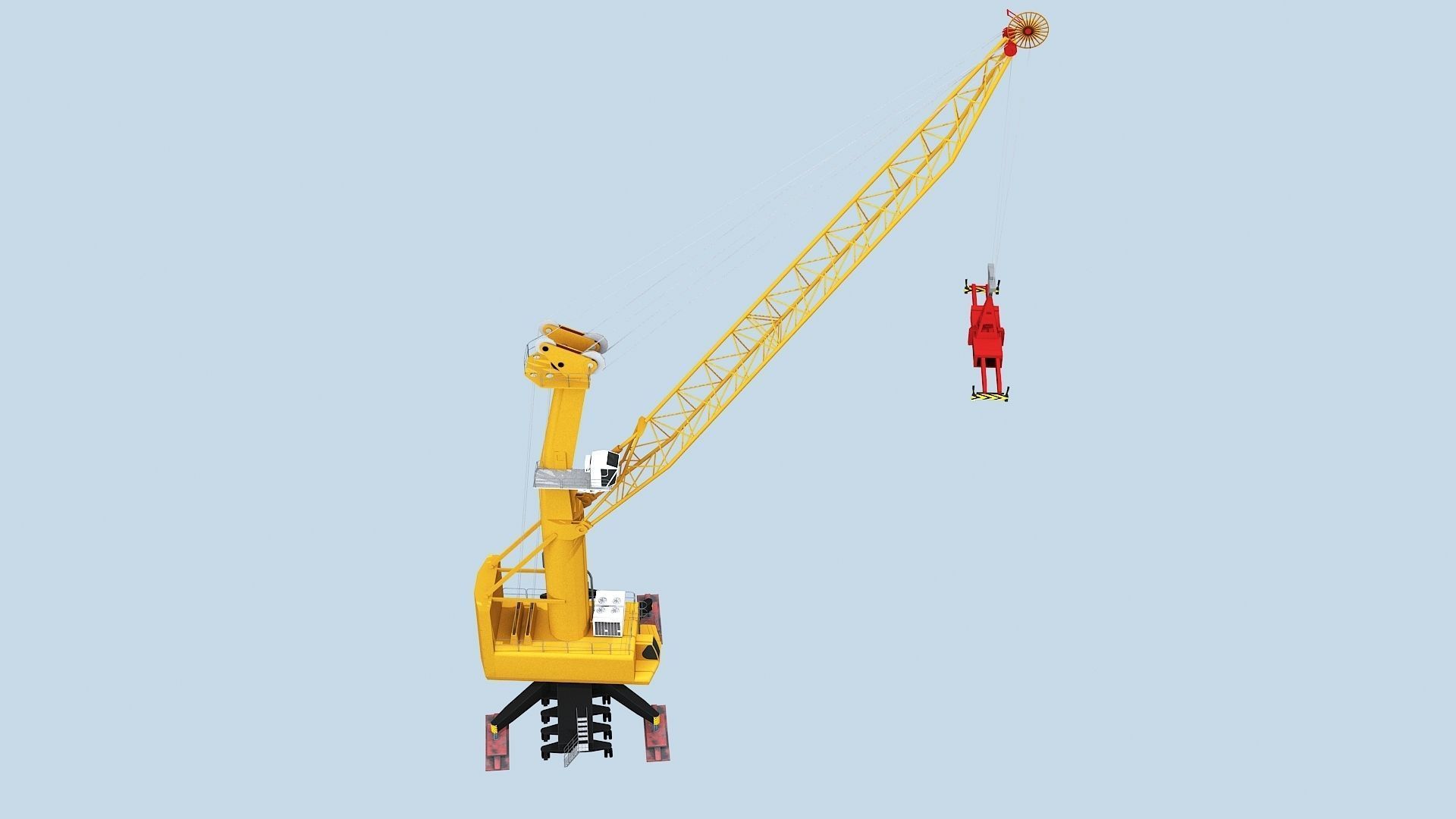 Crane  models  Low-poly 3D model_10
