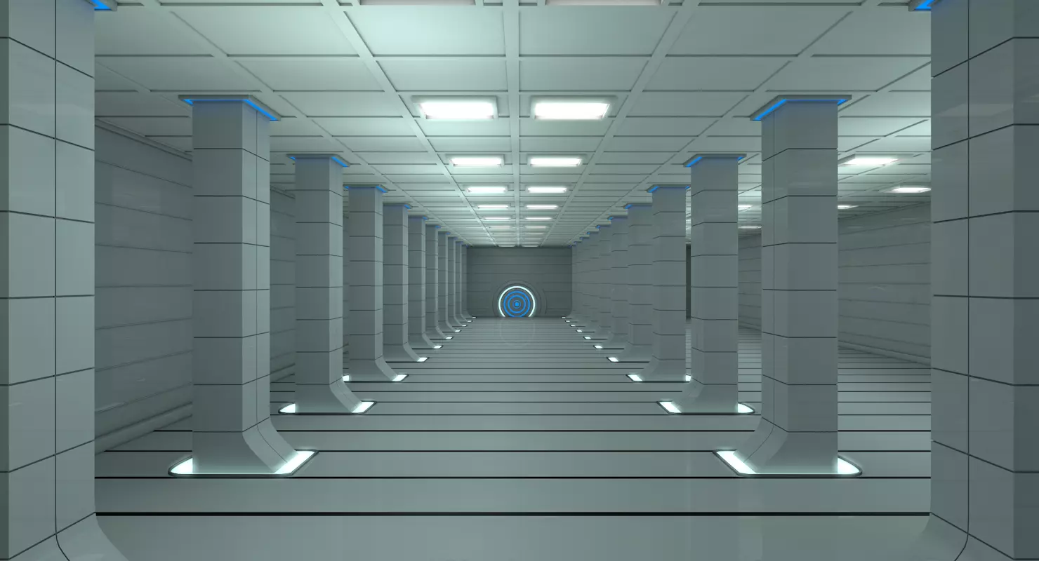 Sci Fi Warehouse 3D model_0