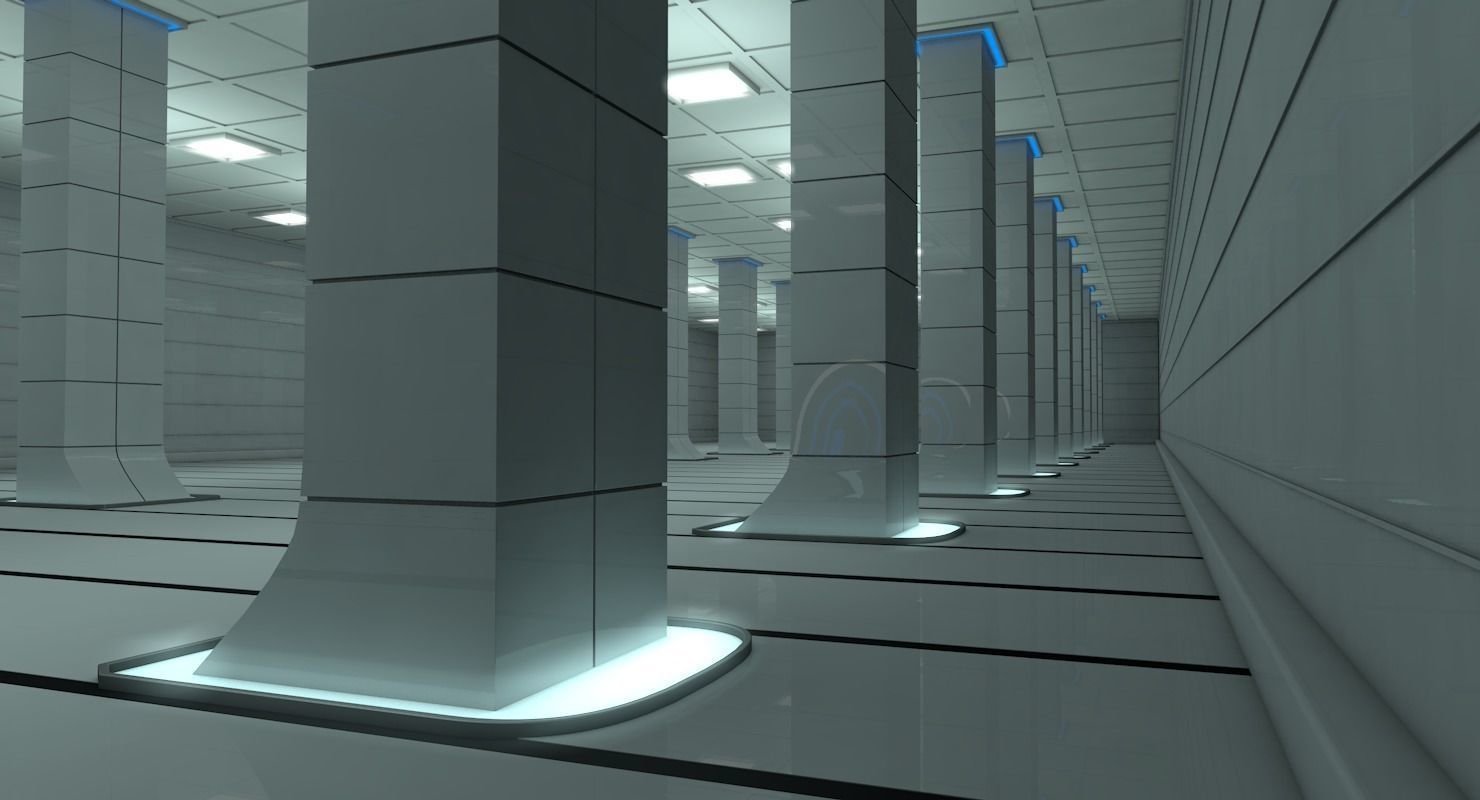Sci Fi Warehouse 3D model_4