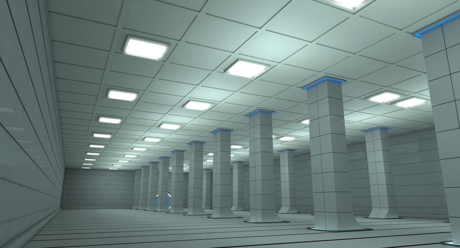 Sci Fi Warehouse 3D model_9