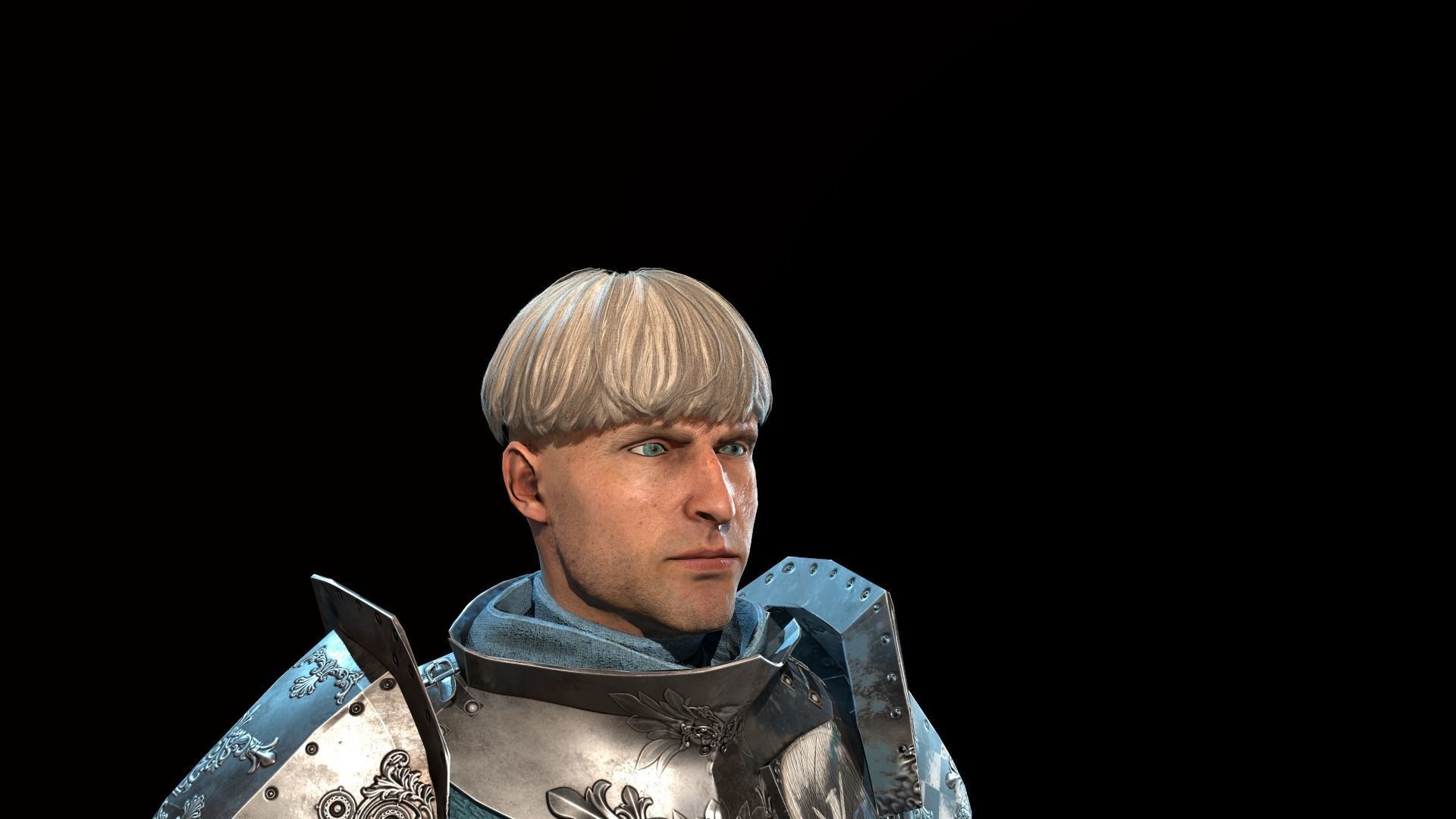 Knights knight in armor Low-poly 3D model_32