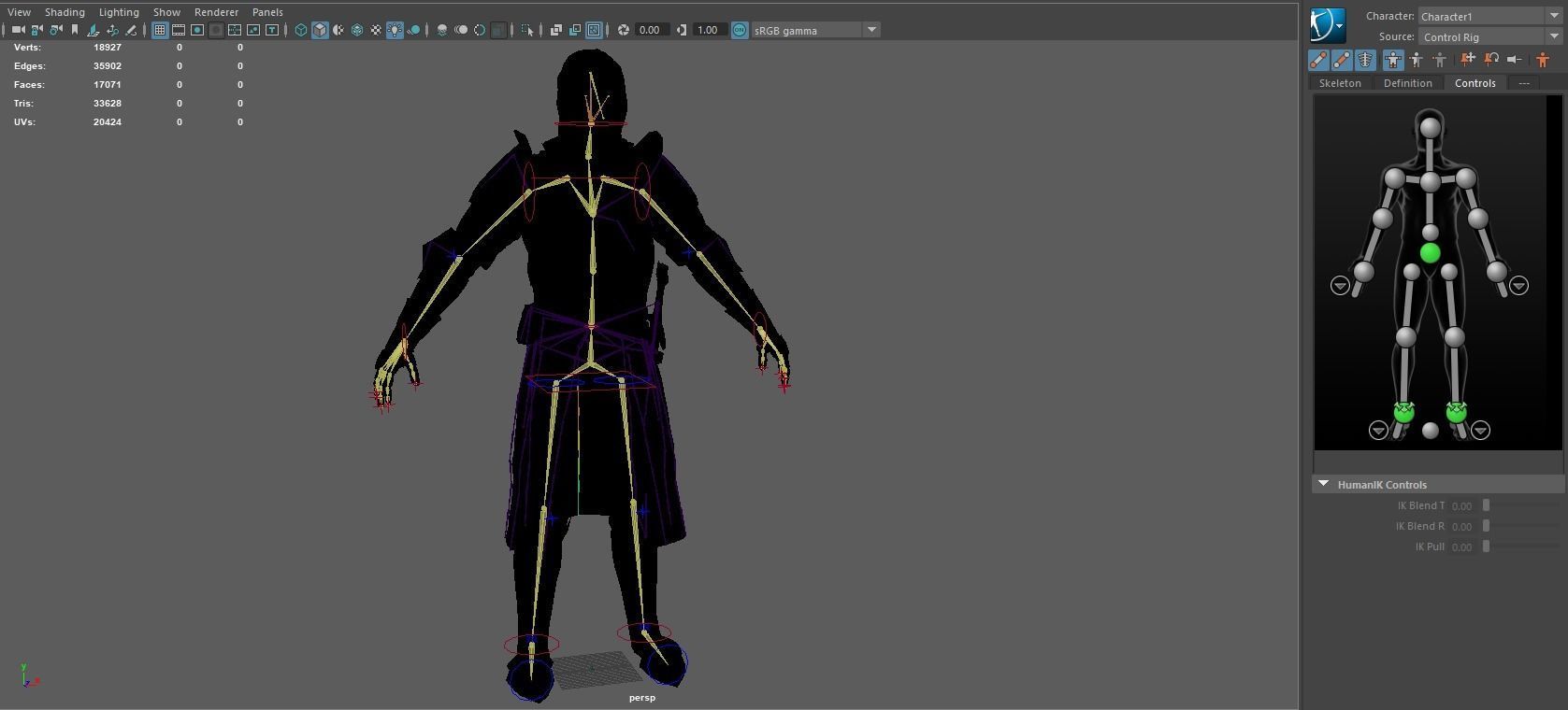 Knights knight in armor Low-poly 3D model_38