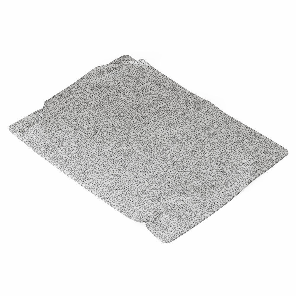 Red Angora Fur Rug 3D model_5