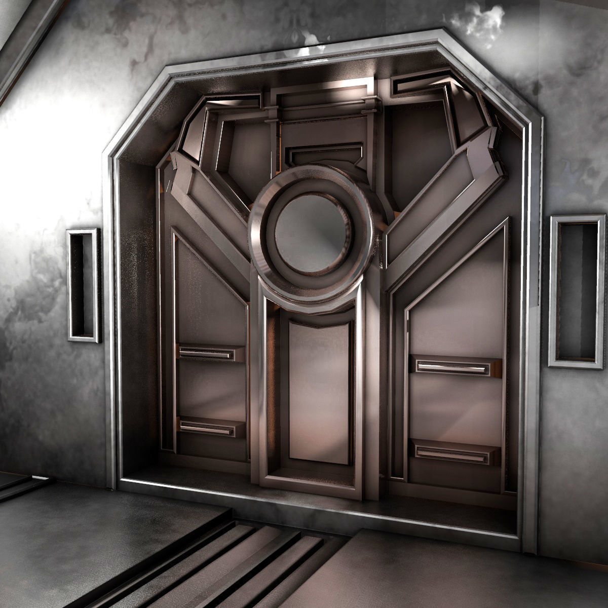 sci-fi Interior Low-poly 3D model_7