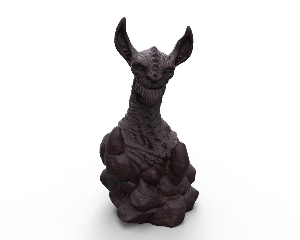 Lizard man Bust 3D print model_1