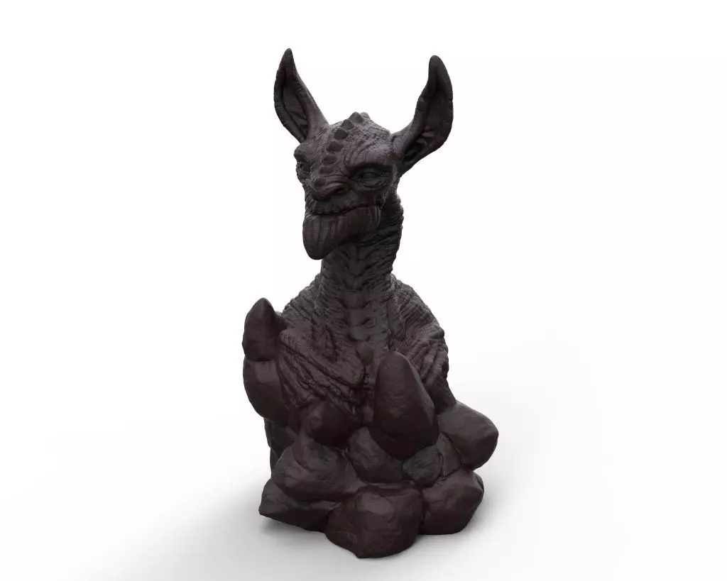 Lizard man Bust 3D print model_0