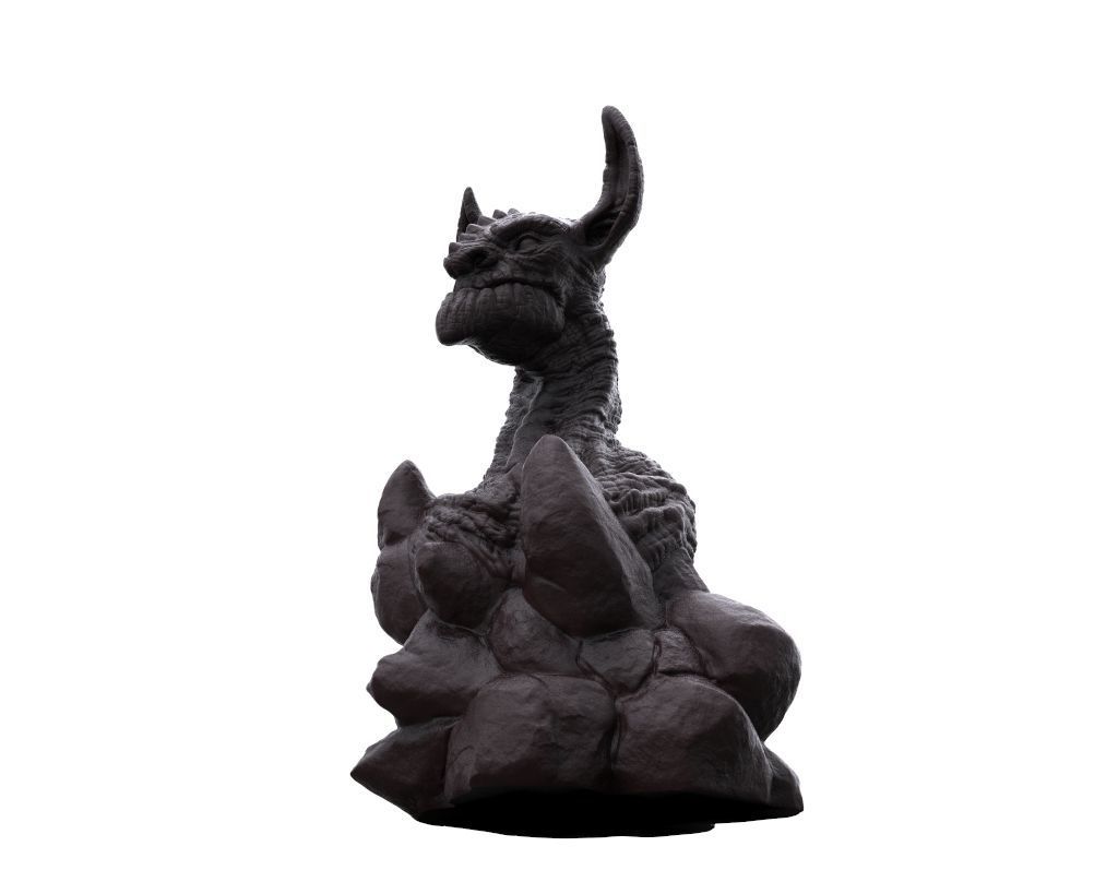 Lizard man Bust 3D print model_13