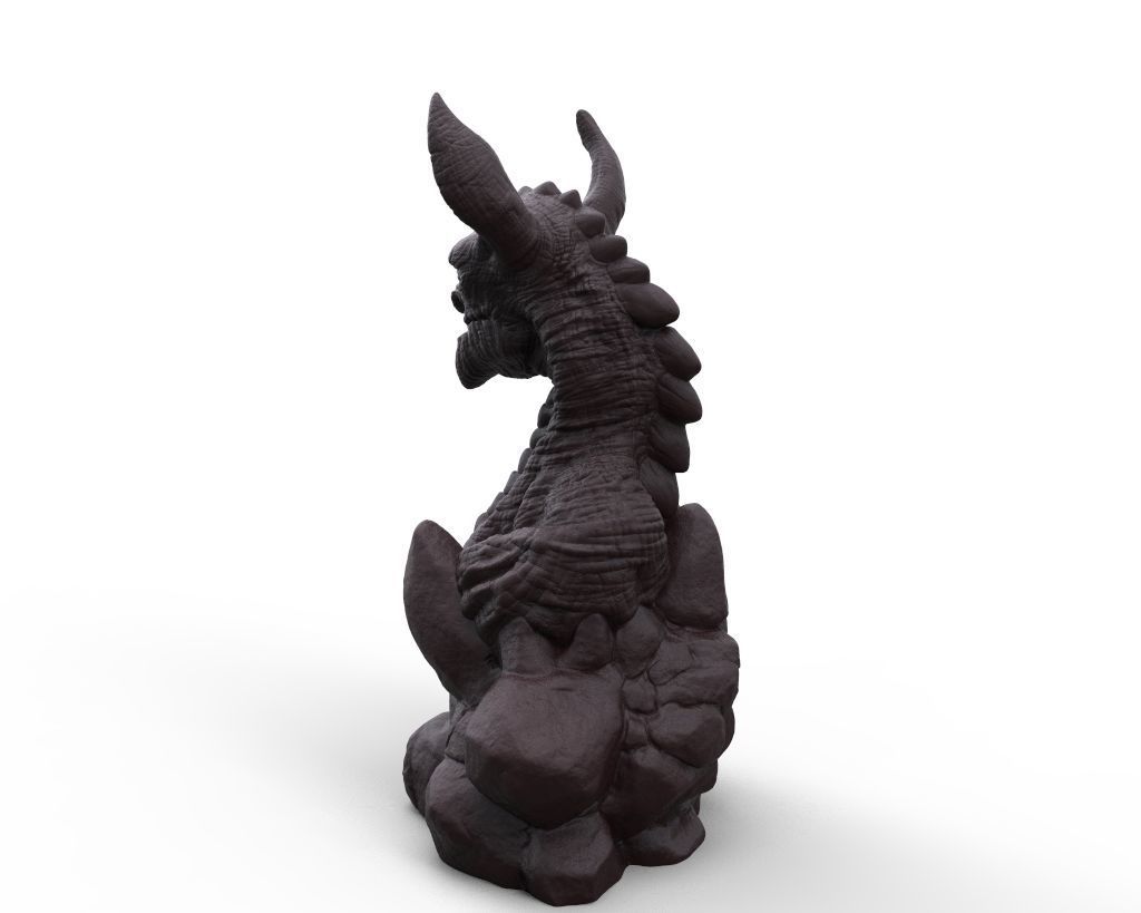 Lizard man Bust 3D print model_2