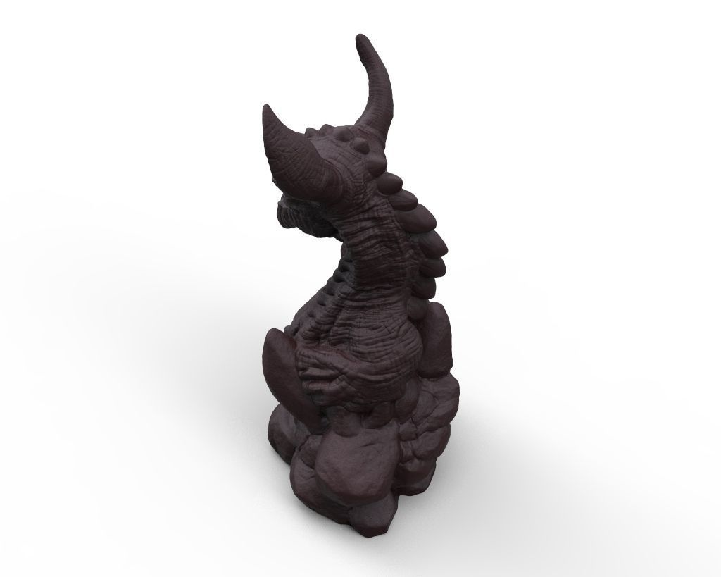 Lizard man Bust 3D print model_9