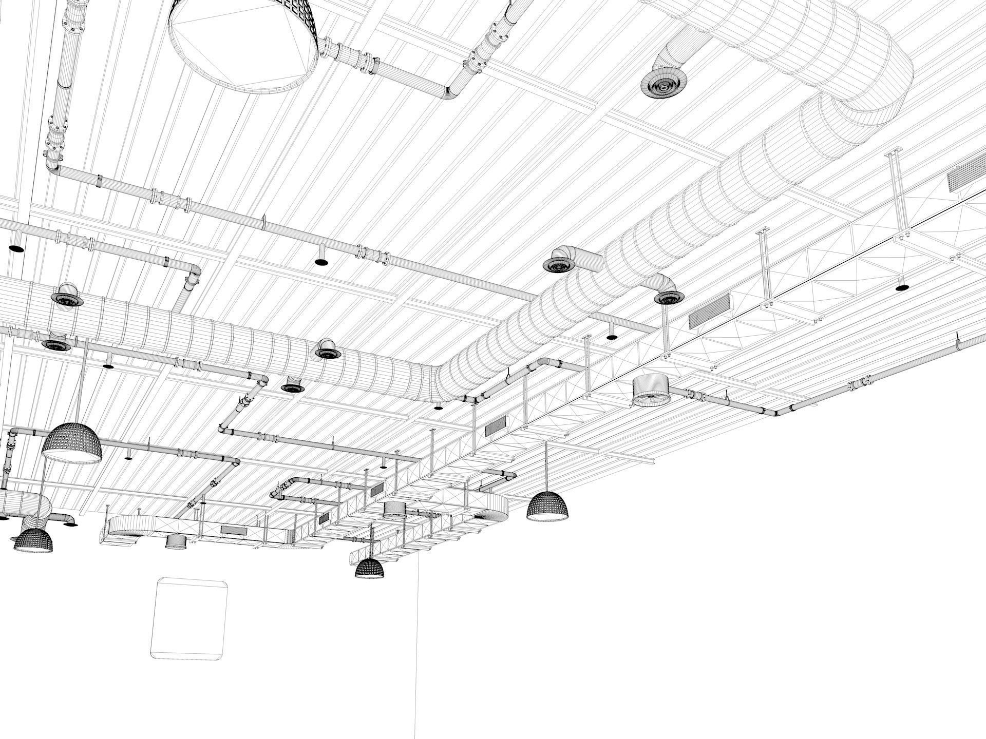 Loft office interior 2 3D model_17