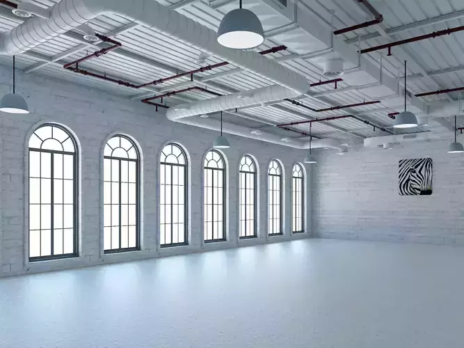 Loft office interior 2 3D model