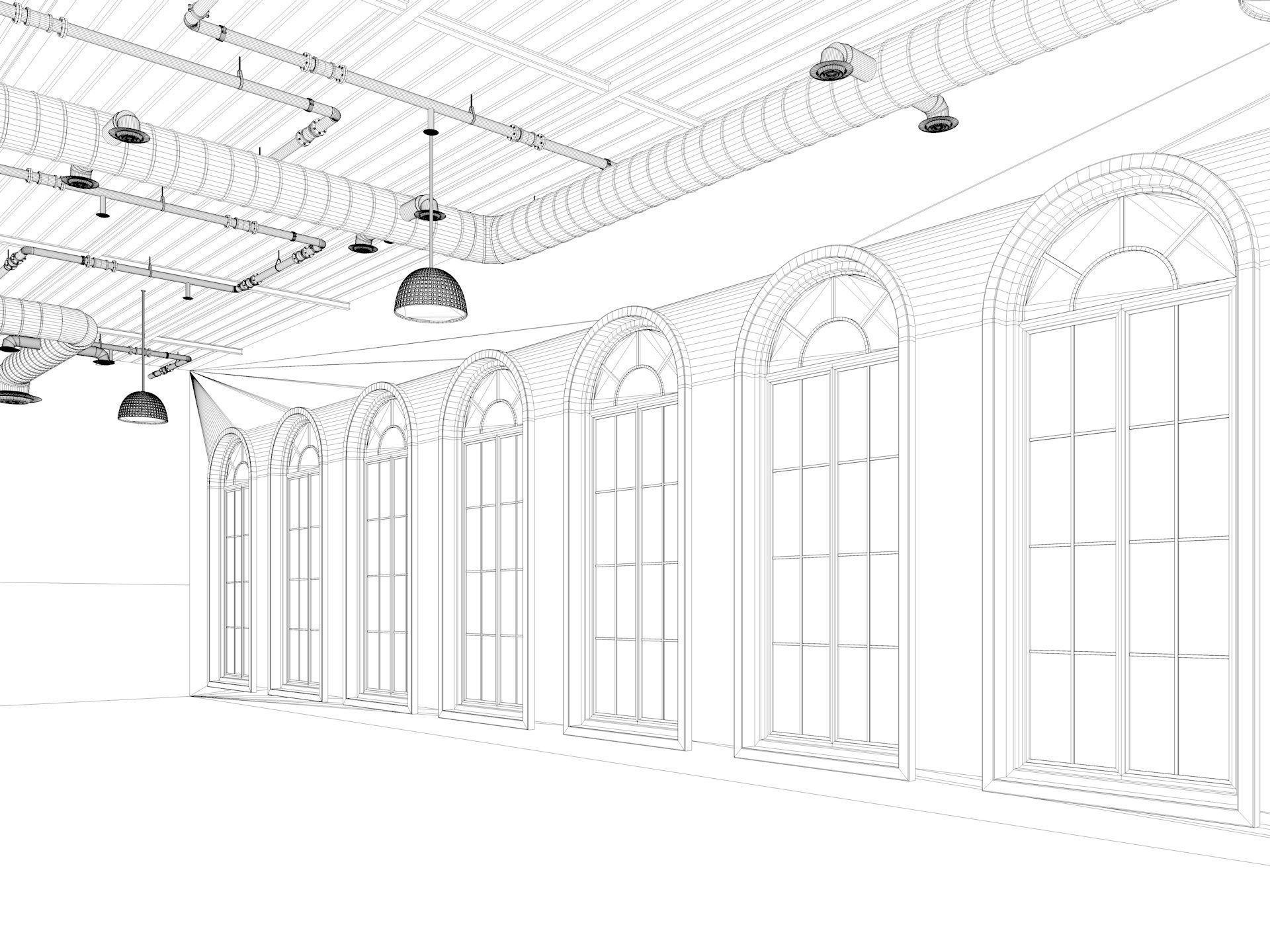 Loft office interior 2 3D model_14