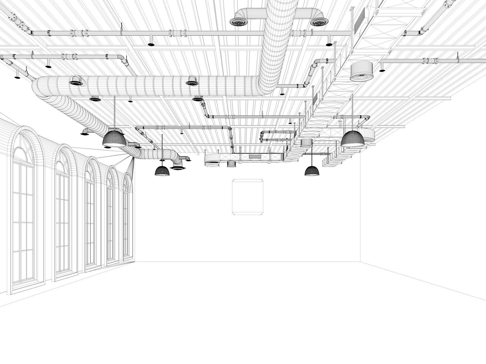 Loft office interior 2 3D model_12