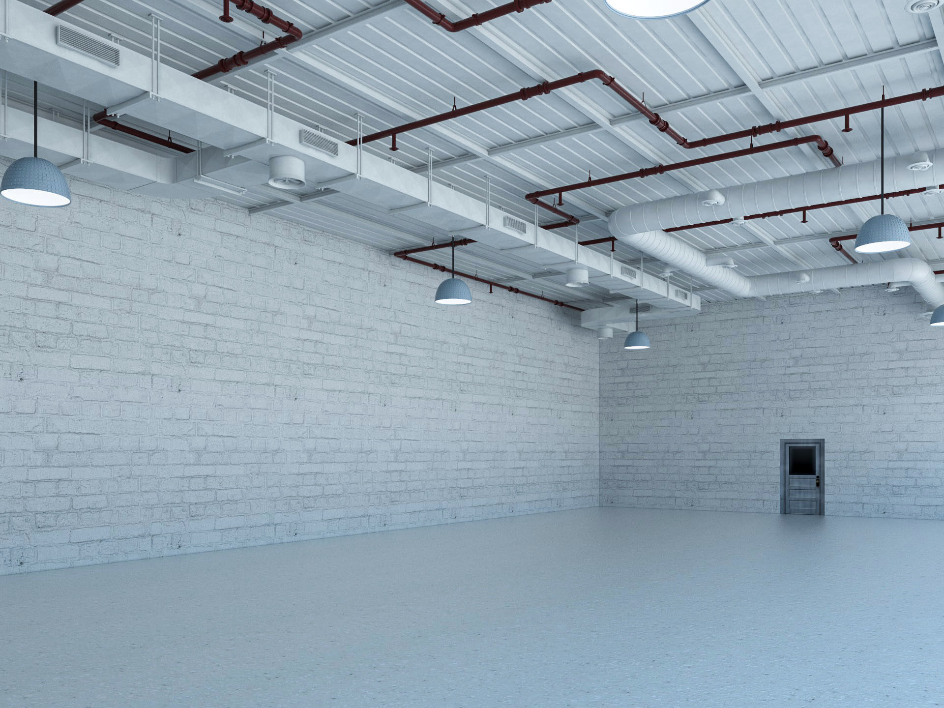 Loft office interior 2 3D model_5
