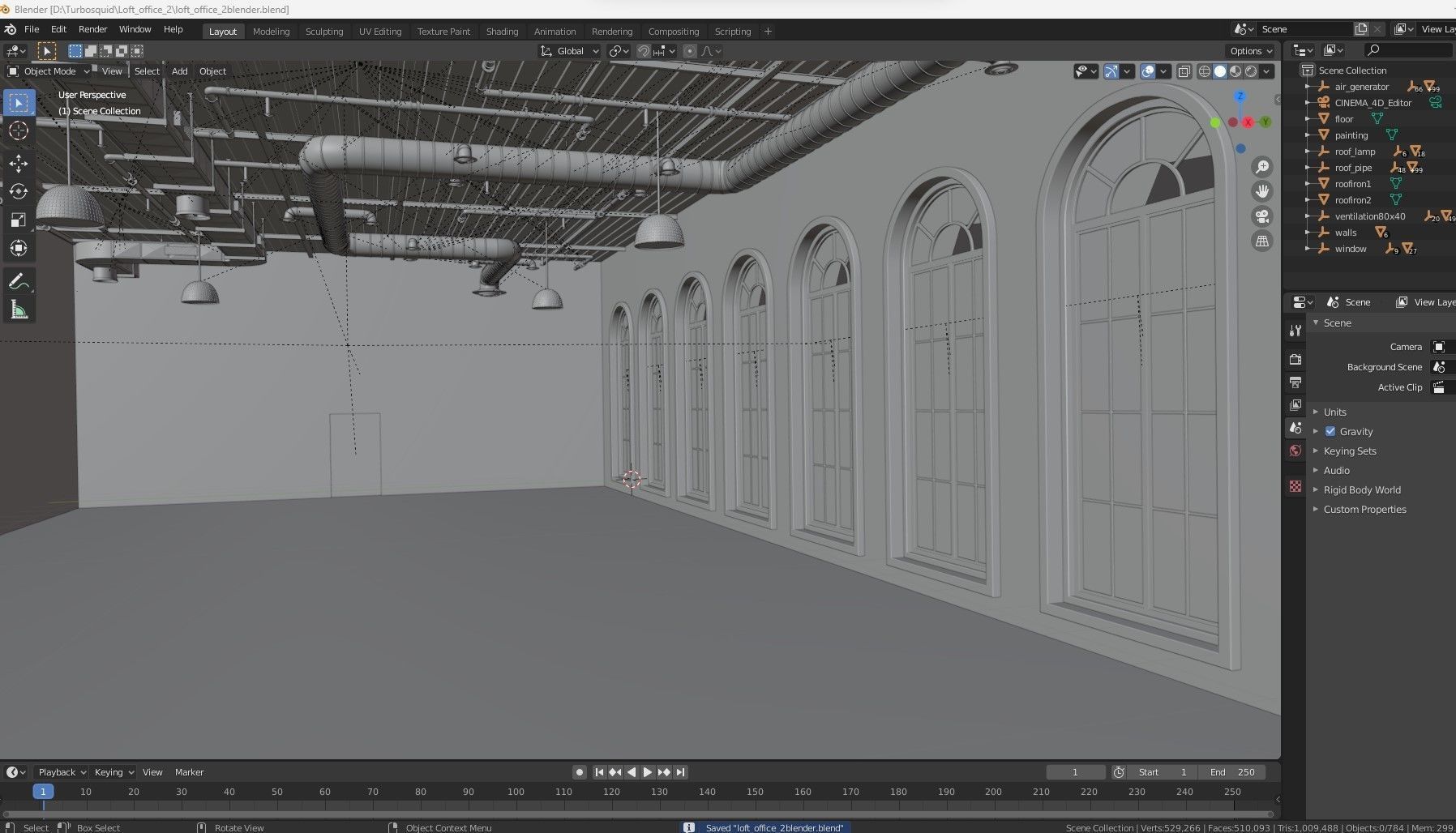 Loft office interior 2 3D model_20