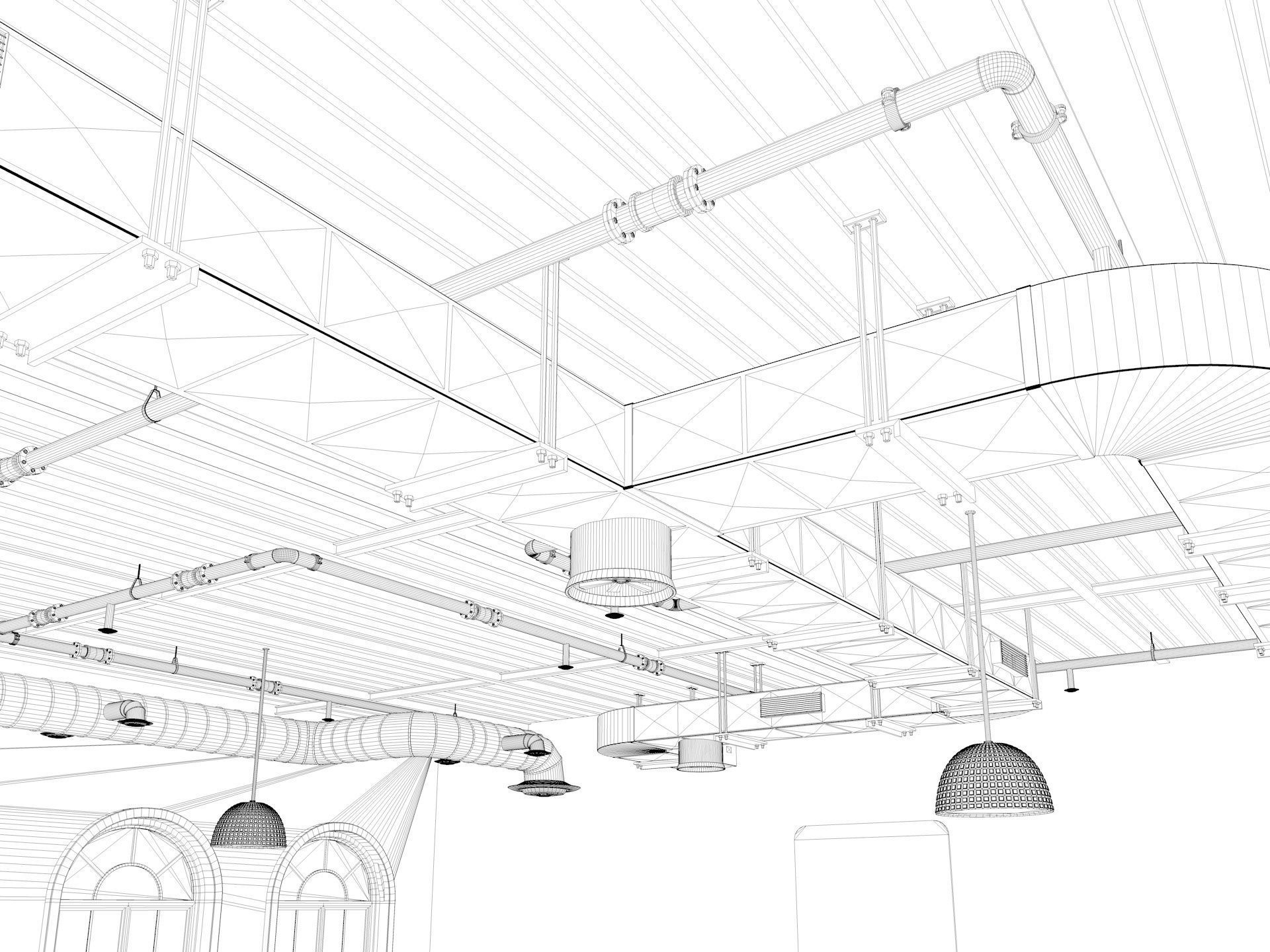 Loft office interior 2 3D model_18