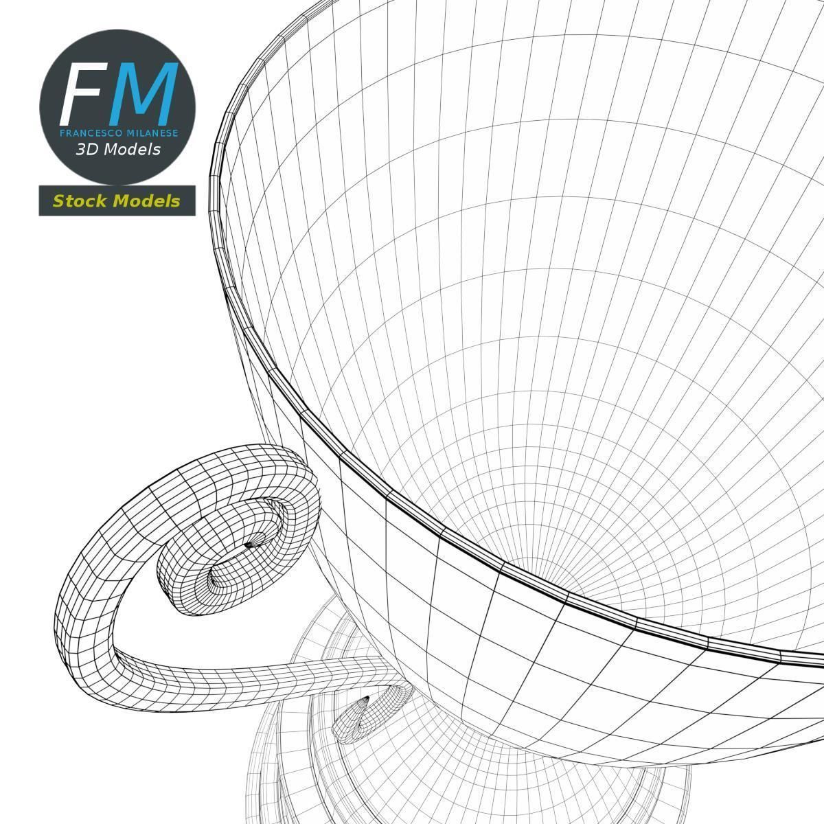 Silver trophy cup 3D model_8