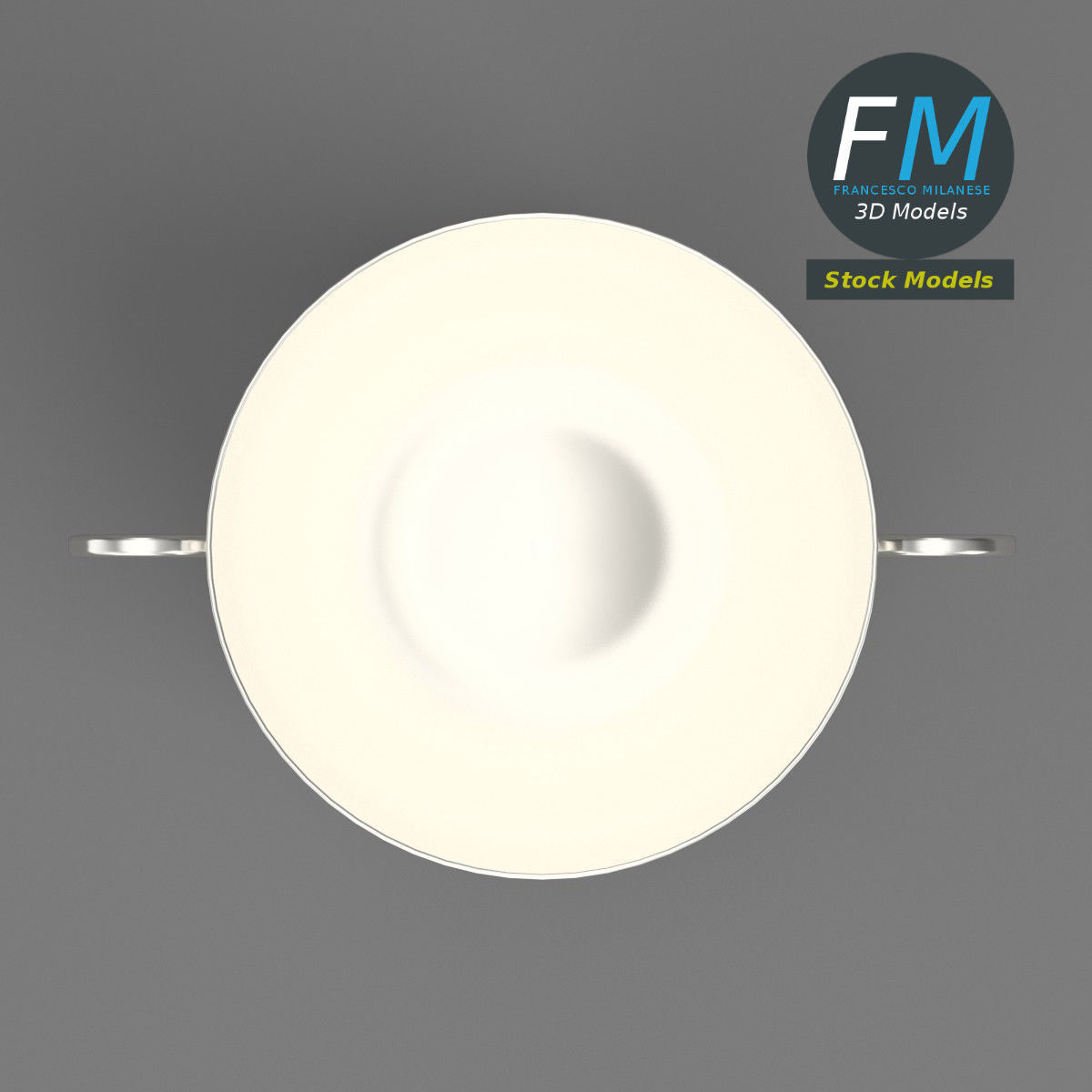 Silver trophy cup 3D model_6