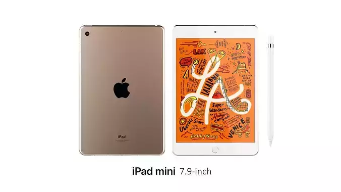 iPad Mini 7 9-inch Gold 3D model