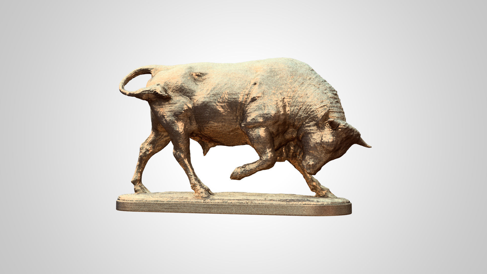 Bull Statue 3D print model_5