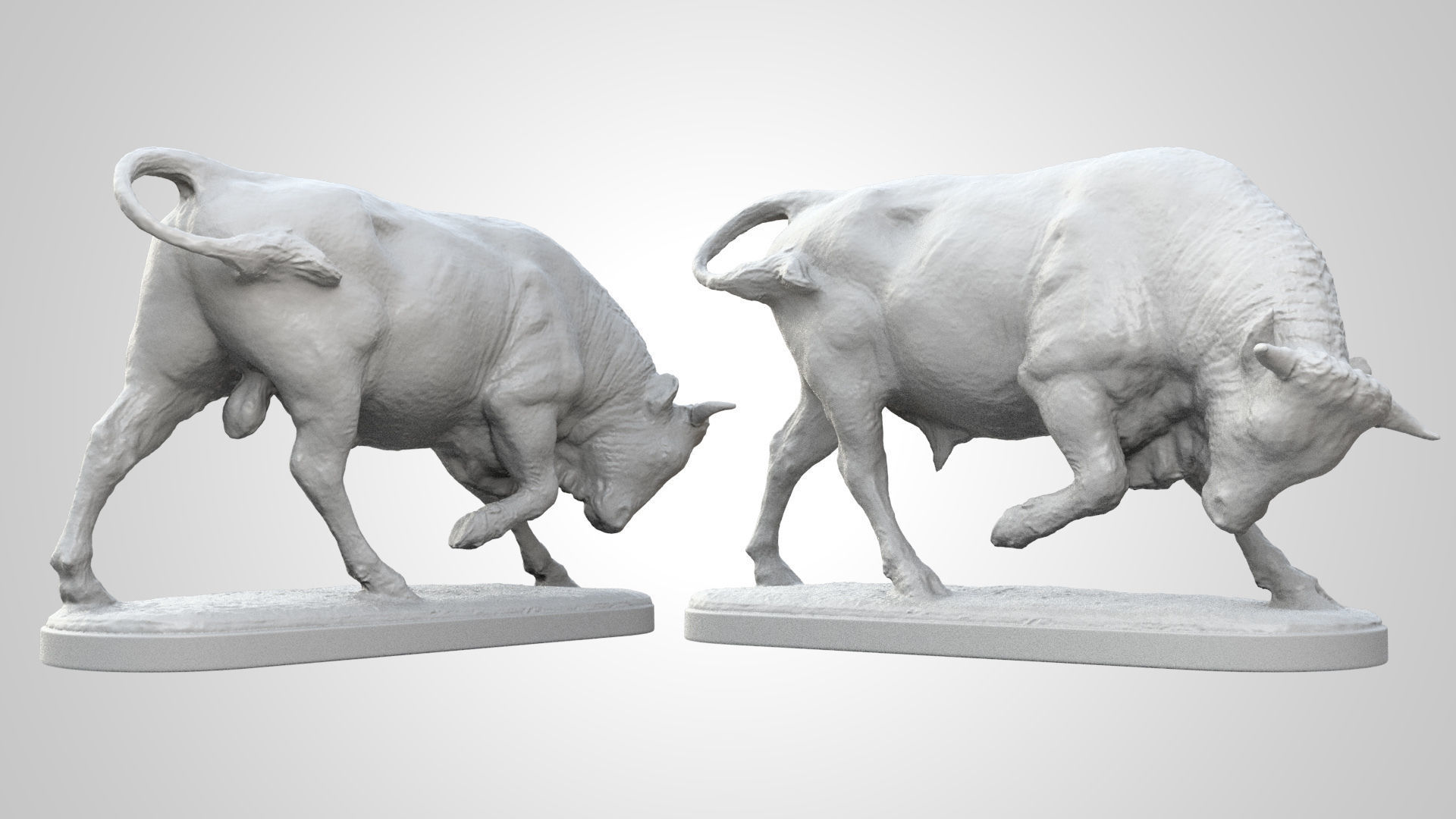 Bull Statue 3D print model_1