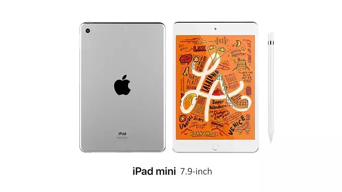 iPad Mini 7 9-inch Silver 3D model
