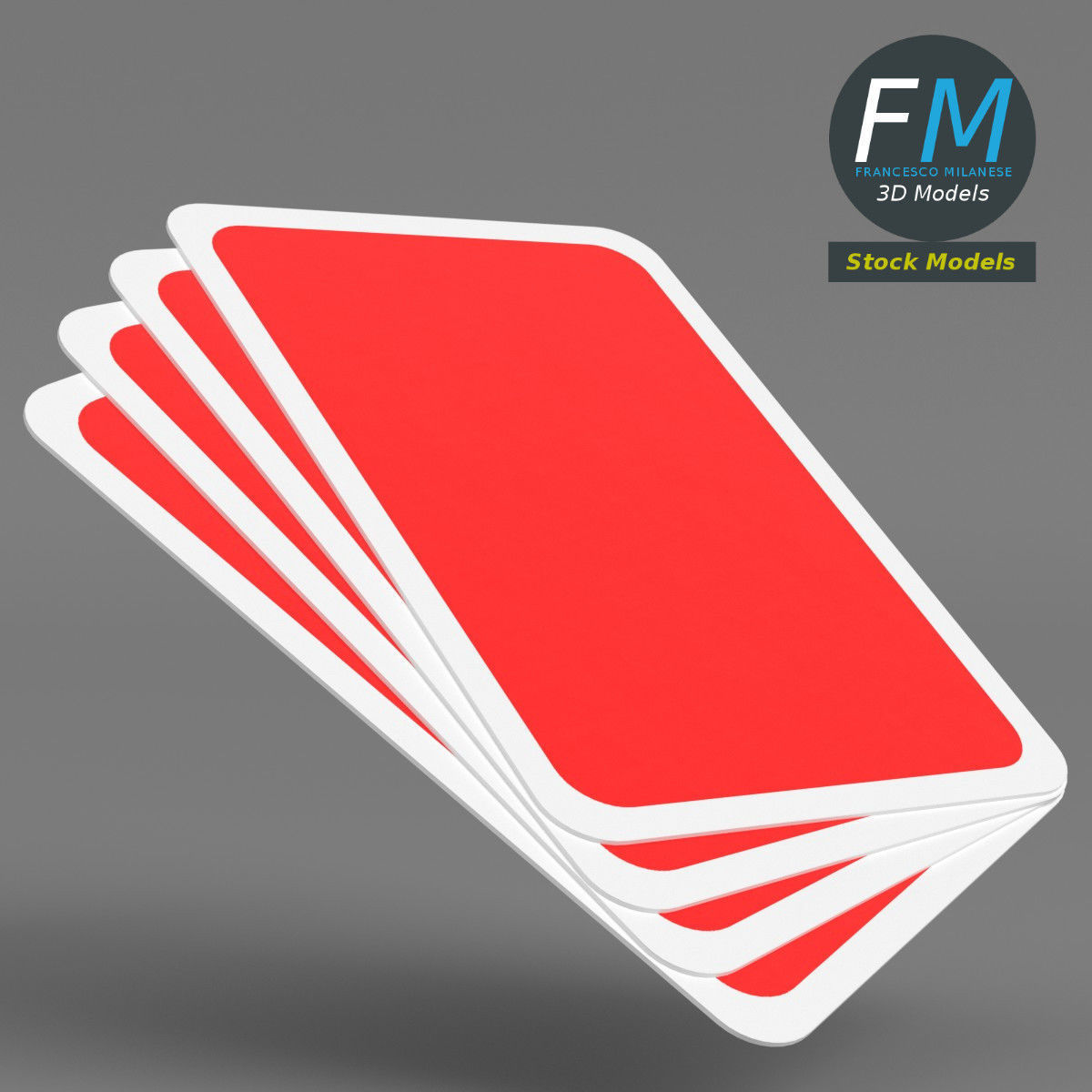 Poker four ace of spades 3D model_4