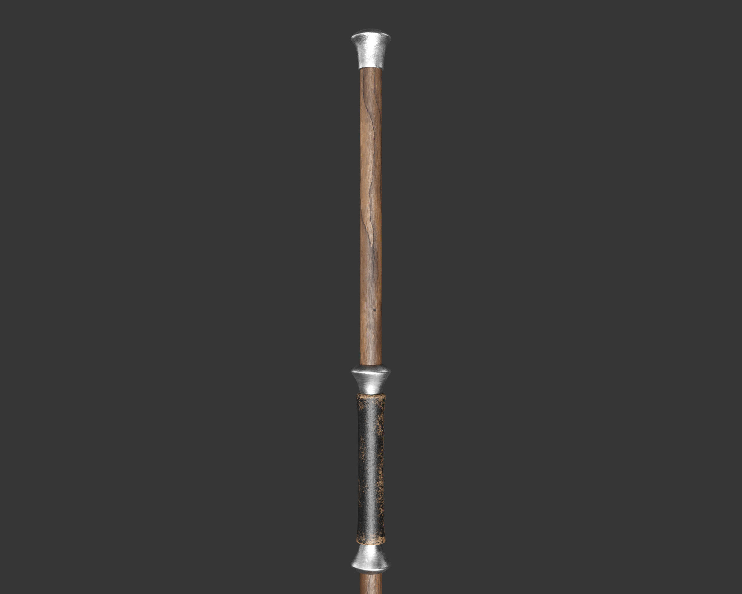 Medieval Elegant Weapon Pole Axe Low-poly 3D model_12