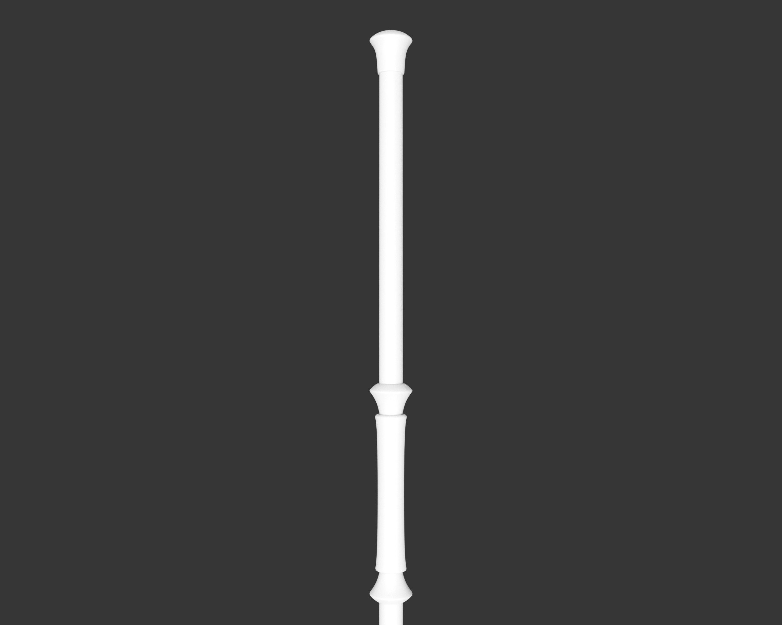 Medieval Elegant Weapon Pole Axe Low-poly 3D model_13