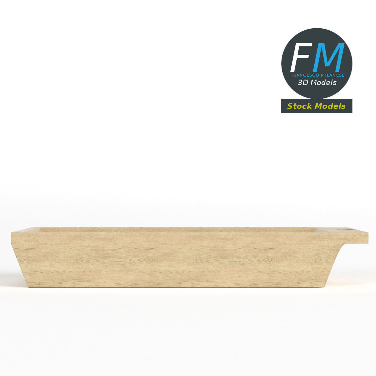 Kneading trough 3D model_3