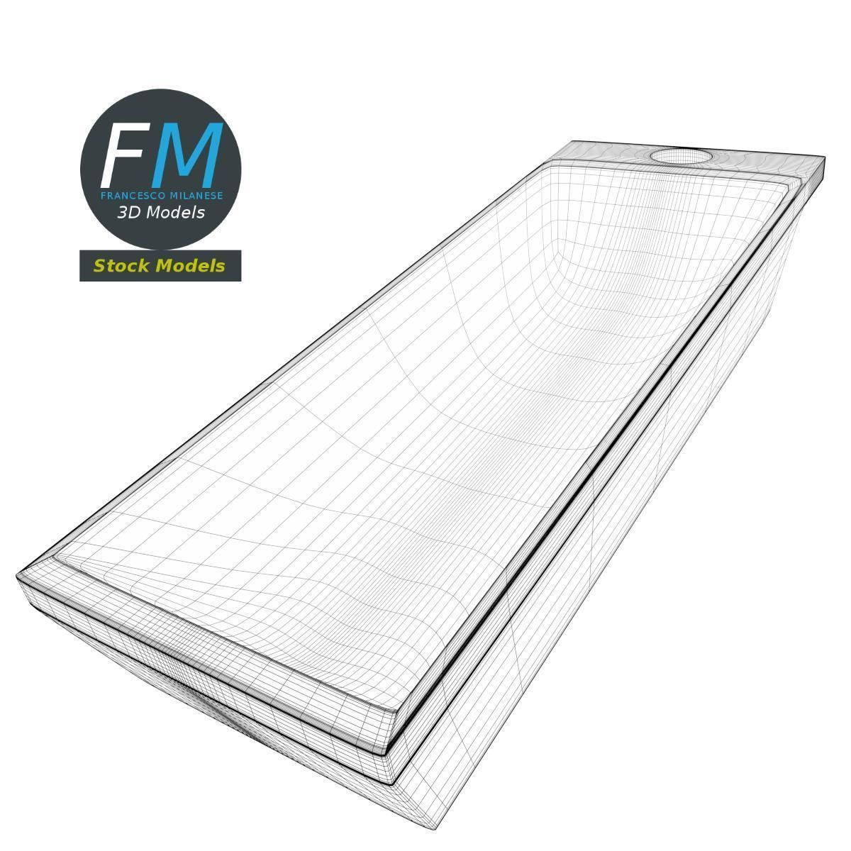 Kneading trough 3D model_7