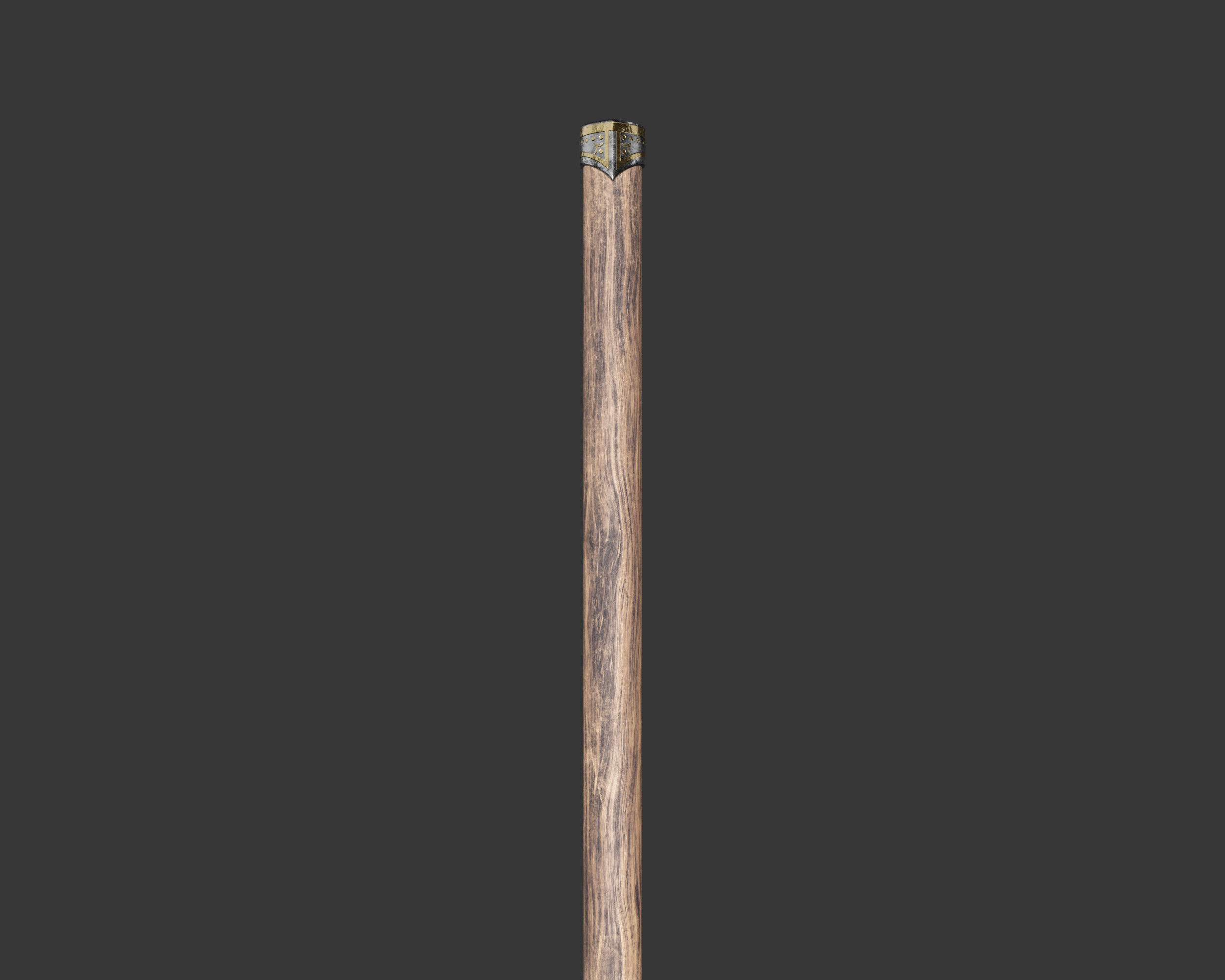 Medieval Noble Weapon Pole Axe Low-poly 3D model_12