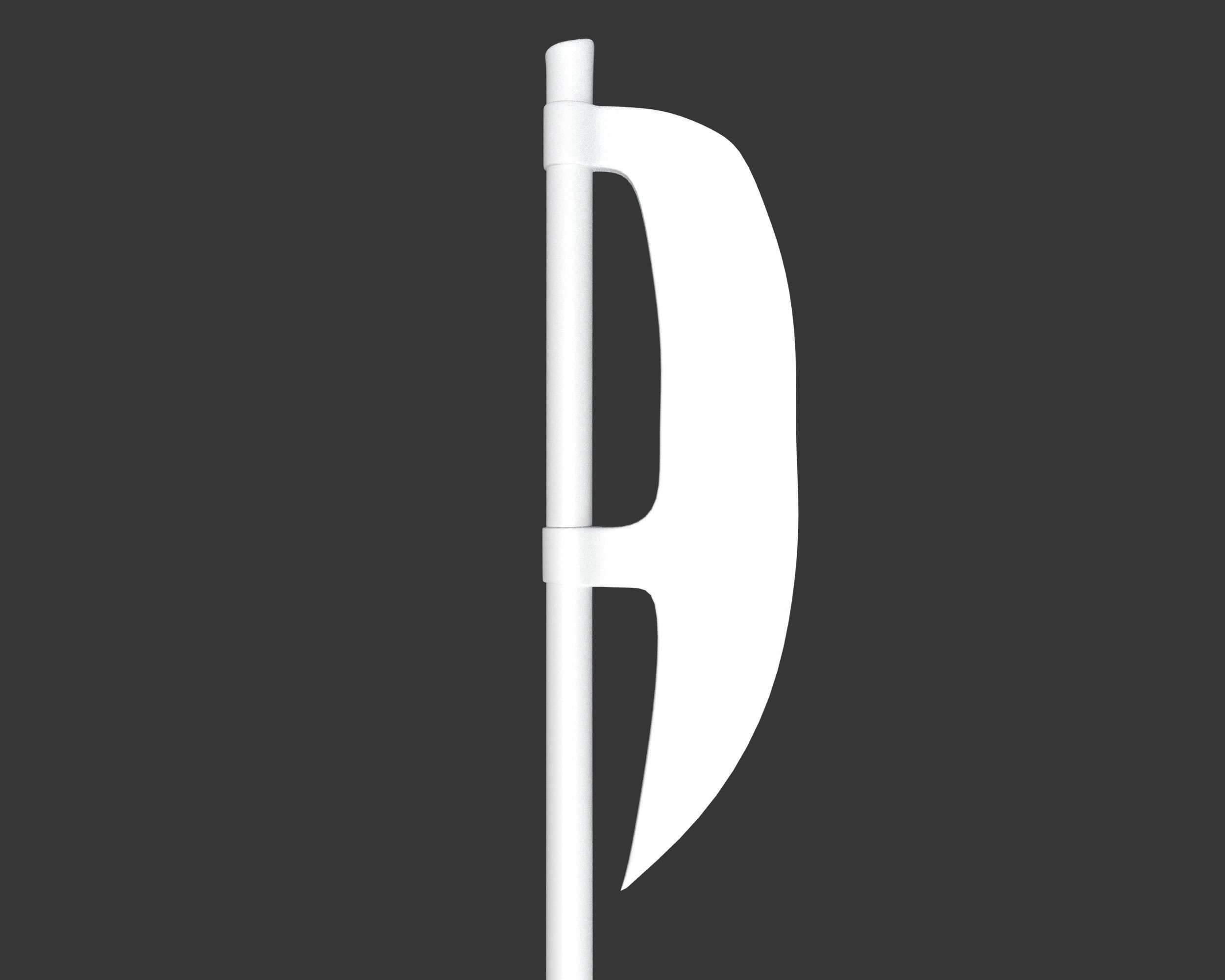 Medieval Crude Weapon Pole Axe Low-poly 3D model_7