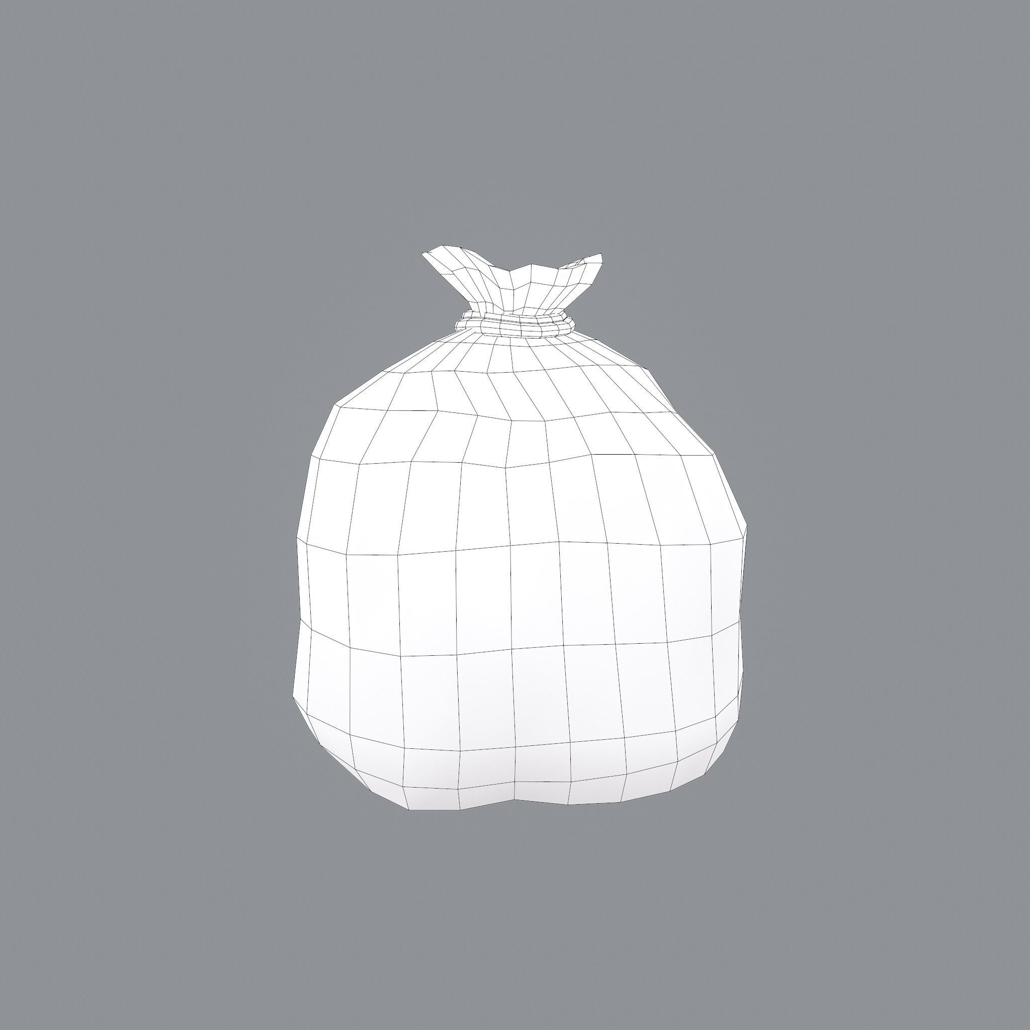Burlap Sacks Low-poly 3D model_20