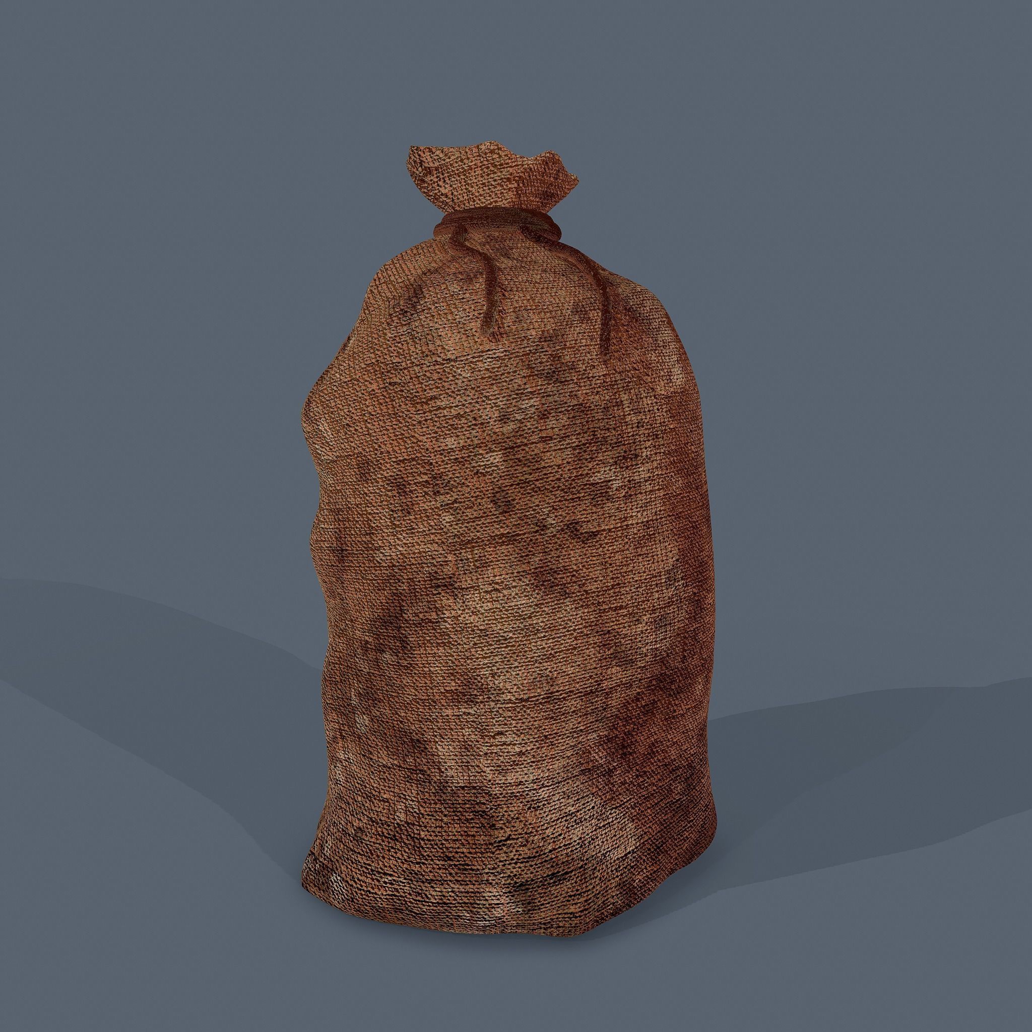 Burlap Sacks Low-poly 3D model_7
