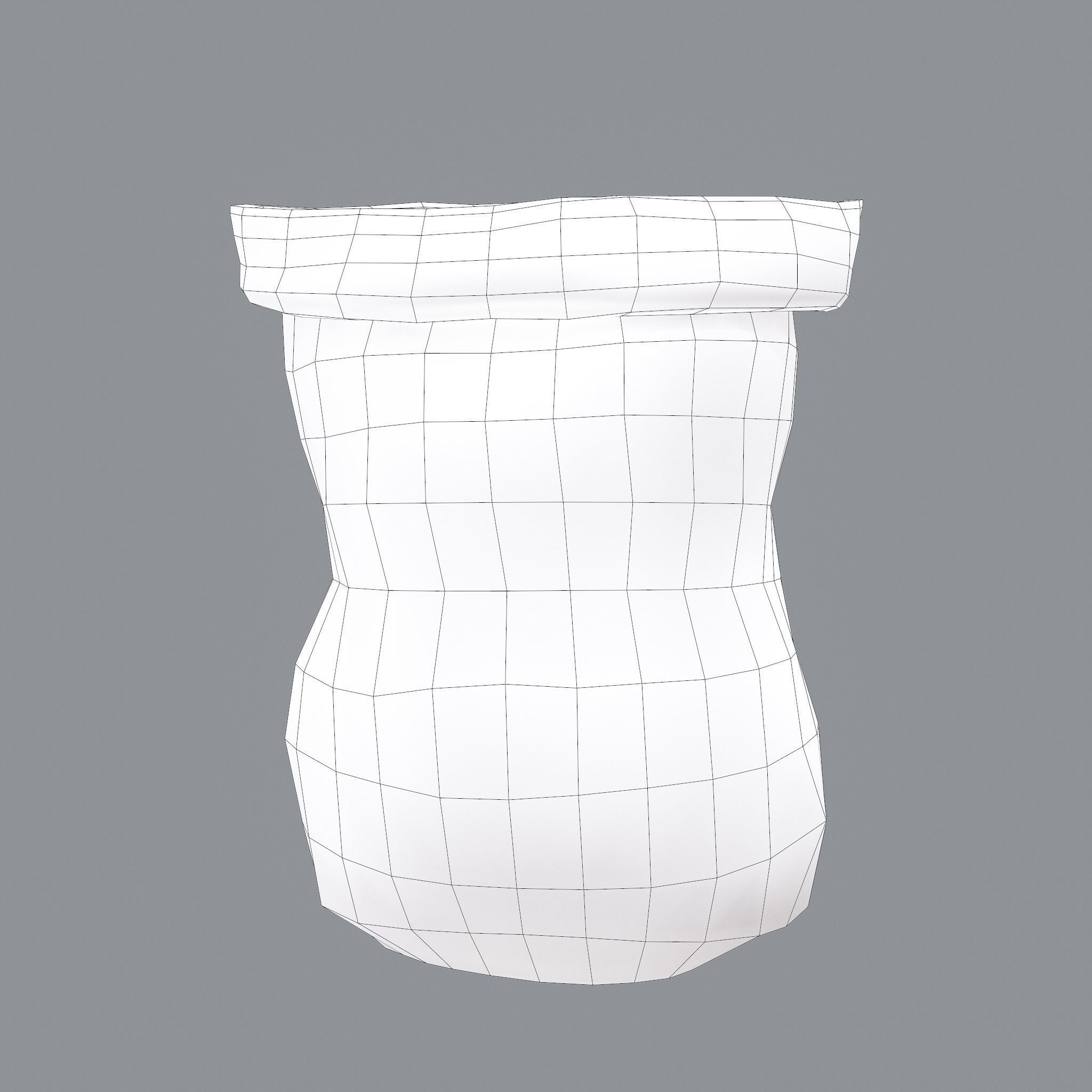 Burlap Sacks Low-poly 3D model_17