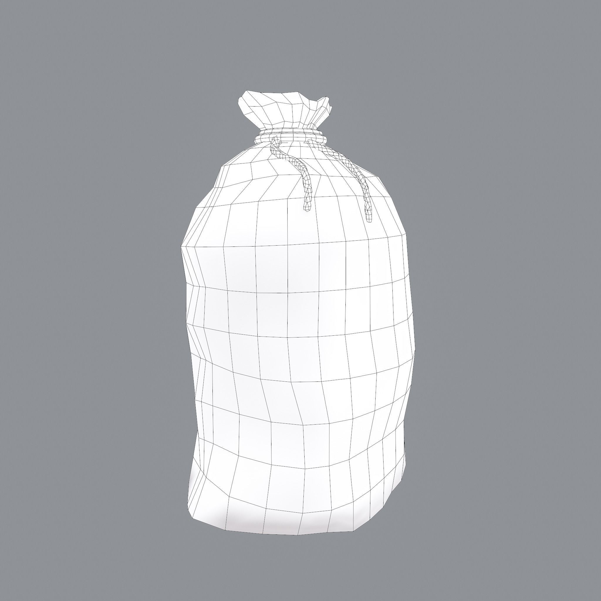 Burlap Sacks Low-poly 3D model_21