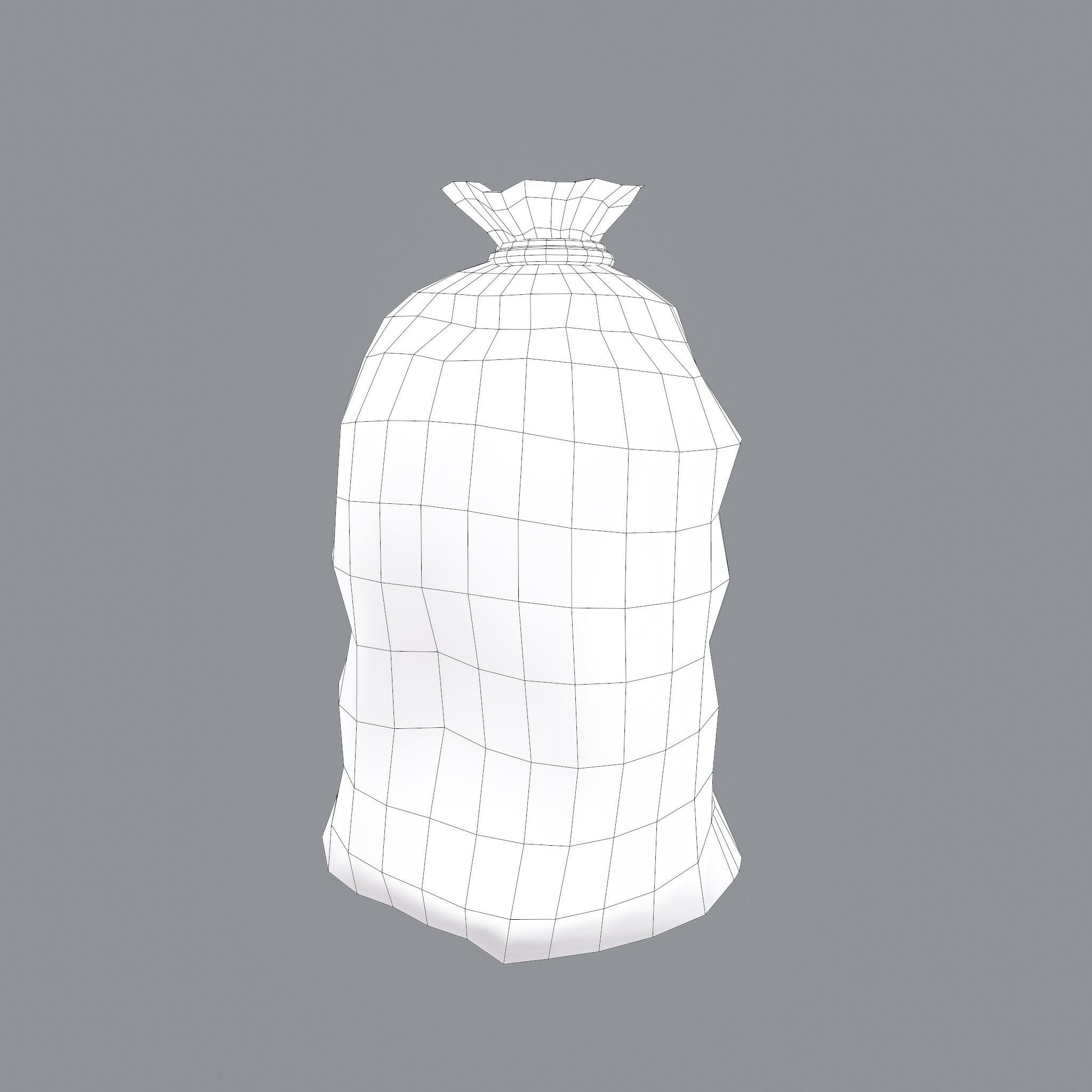 Burlap Sacks Low-poly 3D model_22
