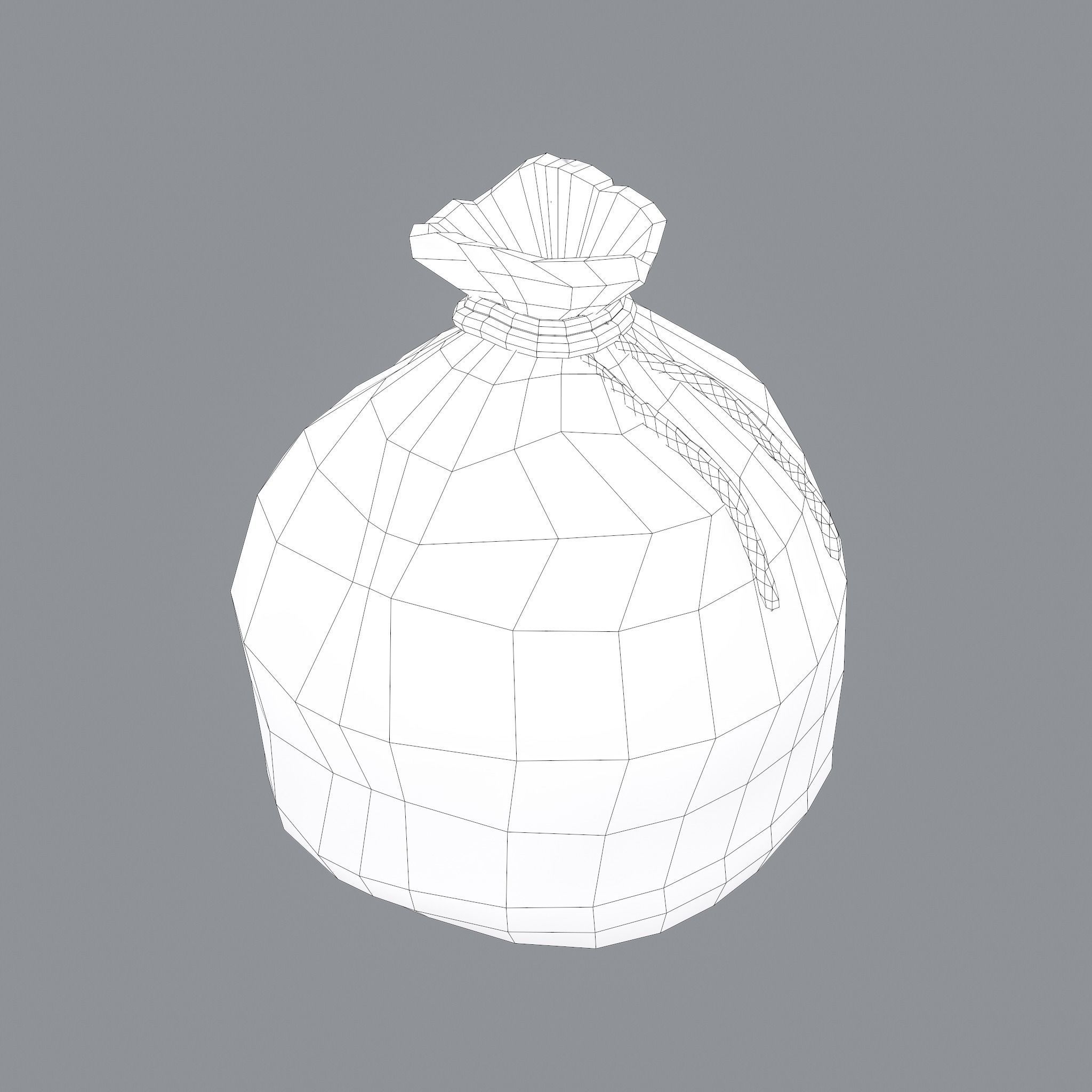 Burlap Sacks Low-poly 3D model_15