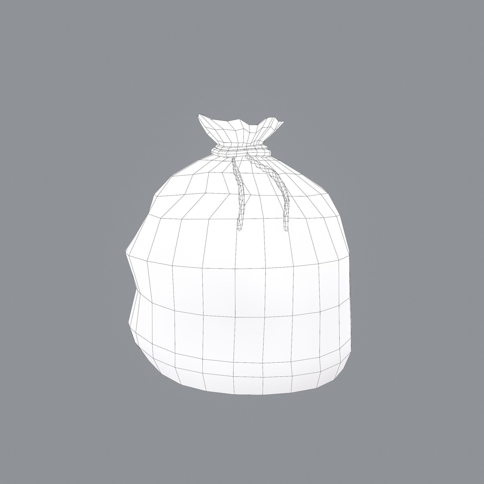 Burlap Sacks Low-poly 3D model_19