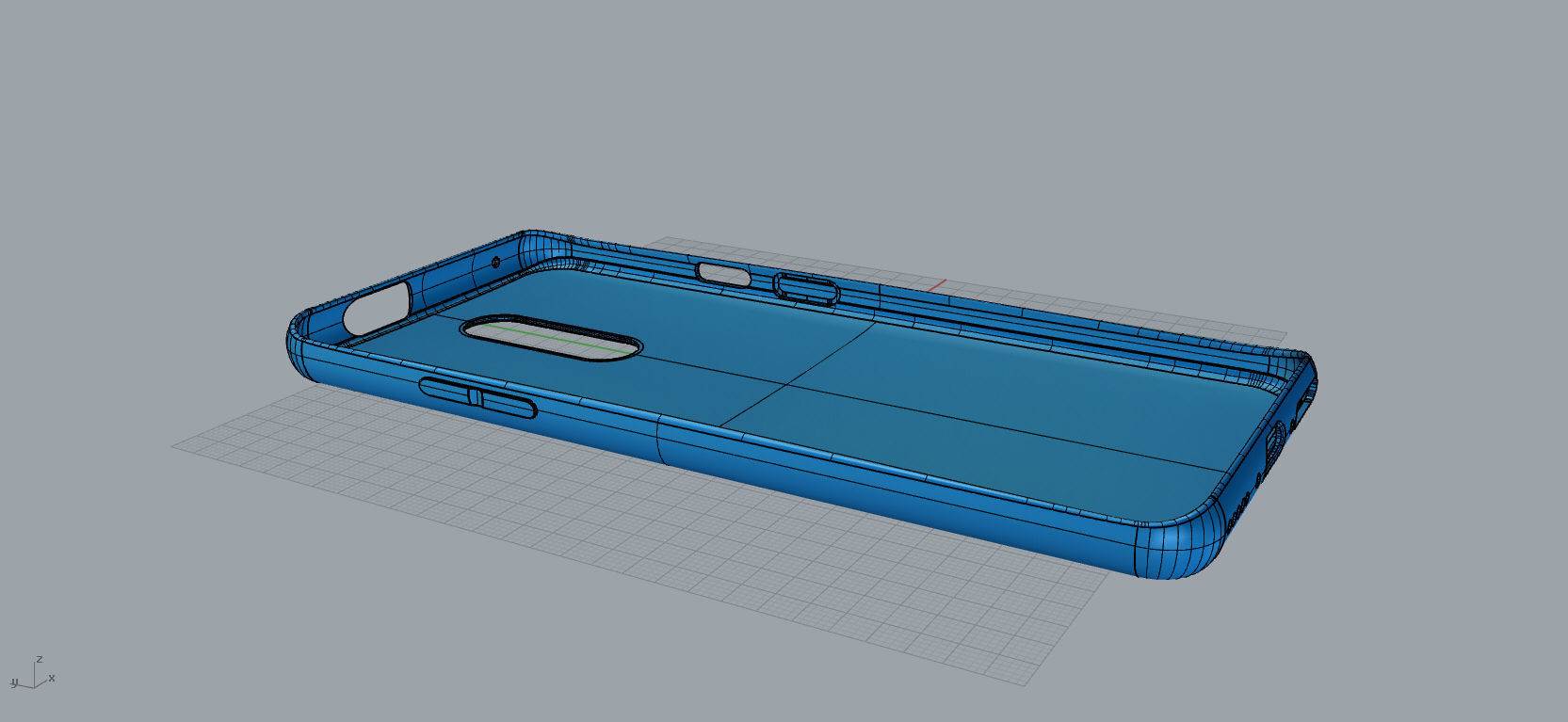 Original Oneplus 7 pro blue case 3D Model 3D print model 3D print model_12