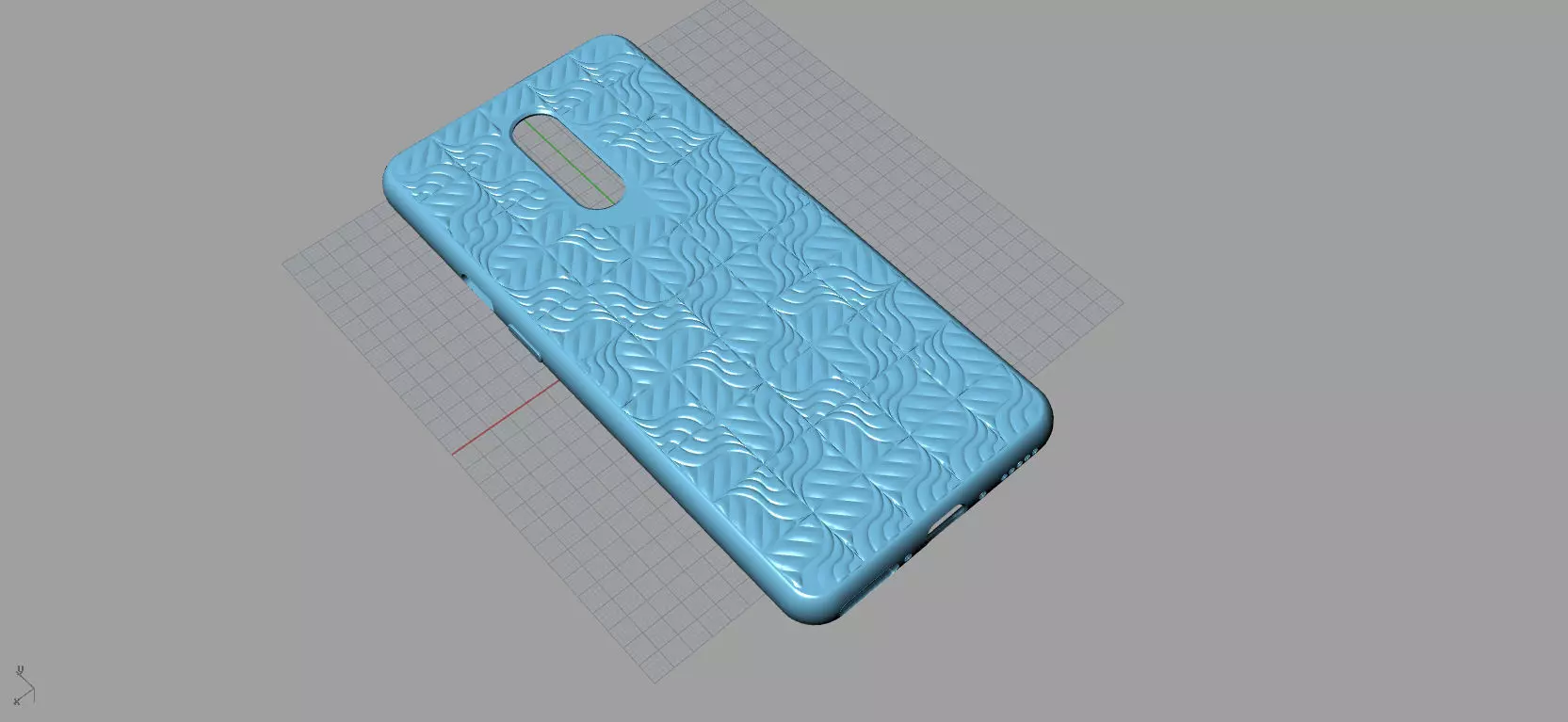 Original Oneplus 7 pro blue case 3D Model 3D print model 3D print model_0