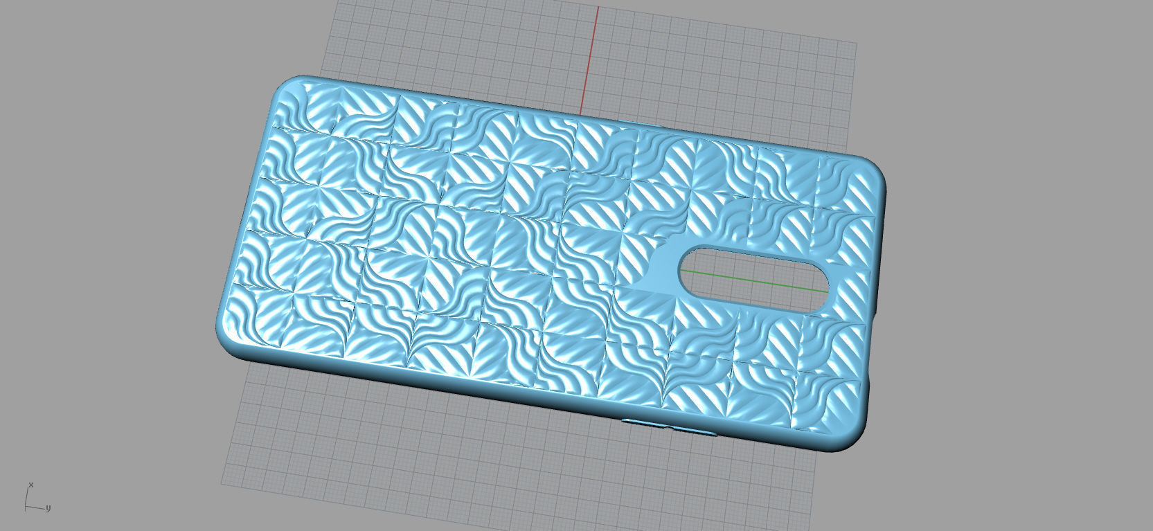 Original Oneplus 7 pro blue case 3D Model 3D print model 3D print model_1