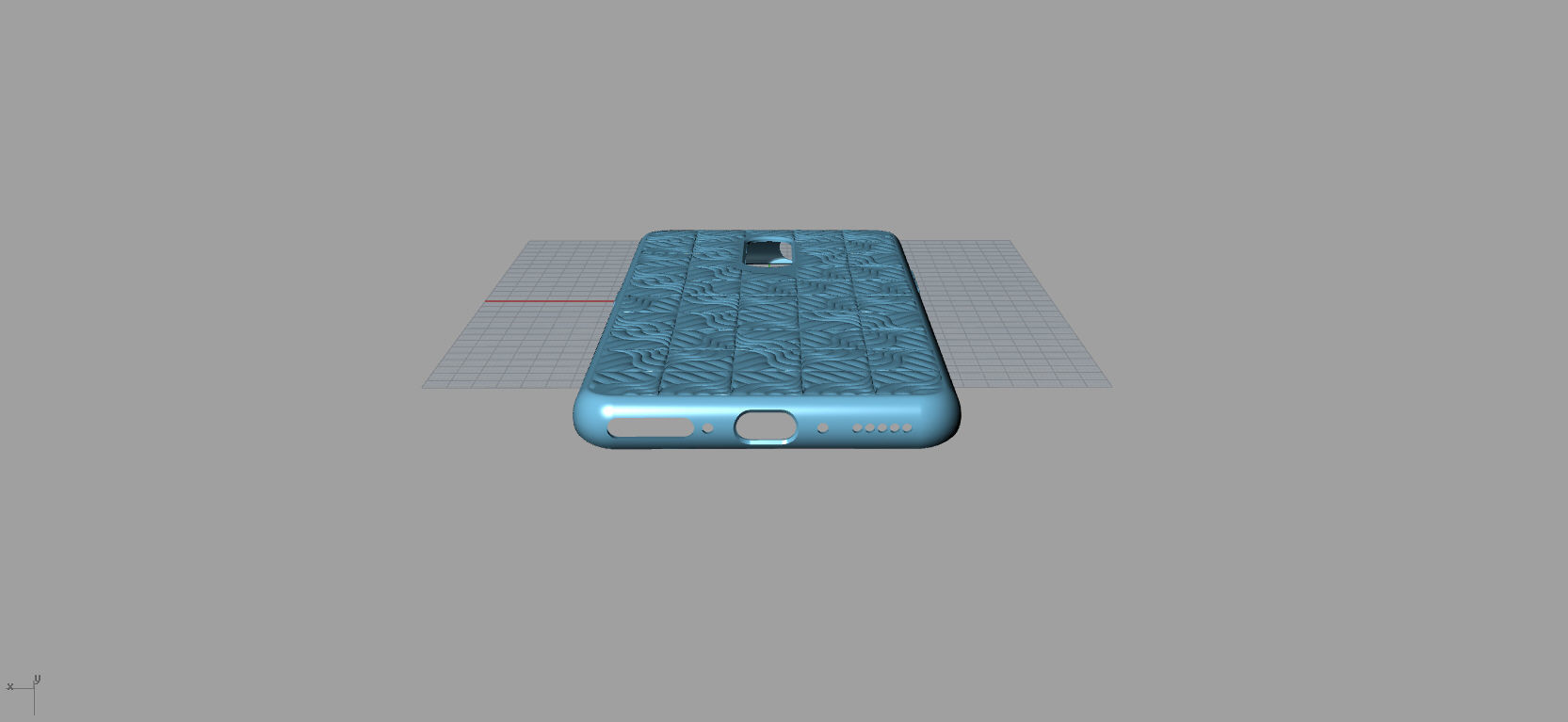 Original Oneplus 7 pro blue case 3D Model 3D print model 3D print model_7
