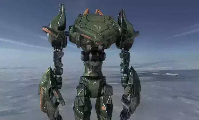 Robot futuristic in game halo Free low-poly 3D model